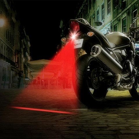 Moto antibrouillard ligne rouge Cool moto feu arrière moto arrière voiture Laser frein tour ampoule accessoires livraison gratuite ► Photo 1/6