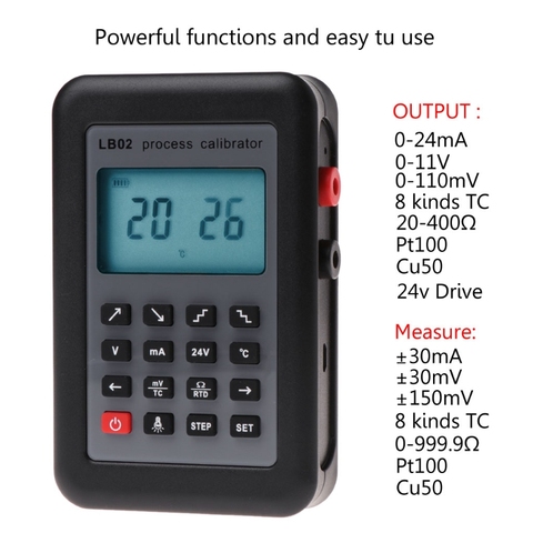 LB02 calibrateur testeur résistance courant voltmètre Signal générateur Source processus calibrateur 4-20mA/0-10V/mV LCD affichage LS'D ► Photo 1/1