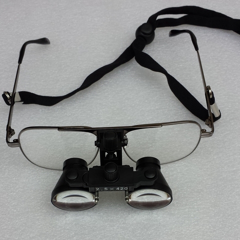 Loupe dentaire 2,5x Loupes chirurgicales médicales binoculaire Galileo Loupes optiques, Loupes optiques homologuées CE avec boîte ► Photo 1/6