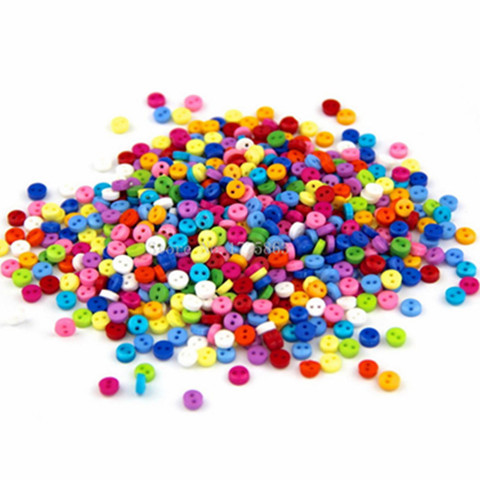 Boutons à coudre en plastique de différentes couleurs, 150 pièces, 2 trous ronds de 6mm, pour bricolage, pour la couture, l'artisanat, la fabrication de bijoux, le tricot, 7NK92 ► Photo 1/2