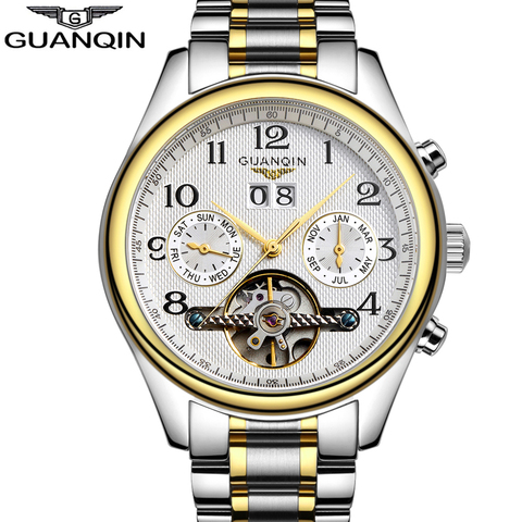 GUANQIN Sapphire – montre-bracelet de luxe pour hommes, marque originale, étanche, mécanique, automatique, à la mode ► Photo 1/6