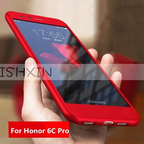 Coque de protection complète à 360 degrés, étui en verre trempé pour Huawei Honor 6C Pro 6 c / V9 ► Photo 1/6