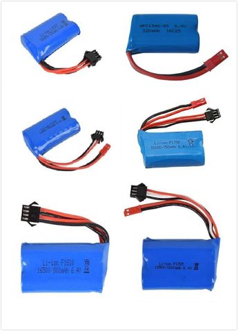 YUKALA-batterie Li-ion, 6.4v 1000/800mah/750mah/500mah, JST SM4P plus, pour voiture rc wltoys L959, 320 ► Photo 1/1