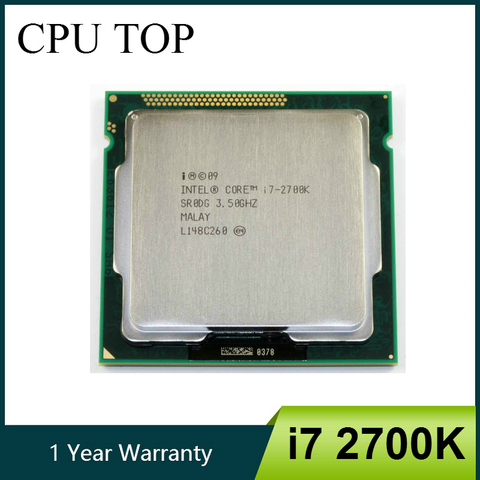 Processeur d'unité centrale SR0DG Intel Core i7 2700 K 3.5 GHz Quad-Core LGA 1155 ► Photo 1/2