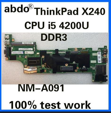 Carte mère pour ordinateur portable Lenovo Thinkpad X240, CPU i5 4200U 100%, test de fonctionnement FRU 04X5170 04X5146 04X5147 04X5158 04X5159 ► Photo 1/5