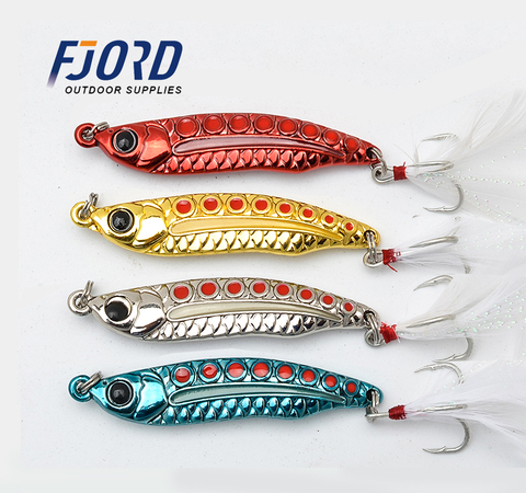 FJORD métal VIB 4 couleur 55/62/68mm 5/7/10/15/20g Spinner cuillère longue coulée appâts durs appâts pleine couche de natation leurres de pêche ► Photo 1/6