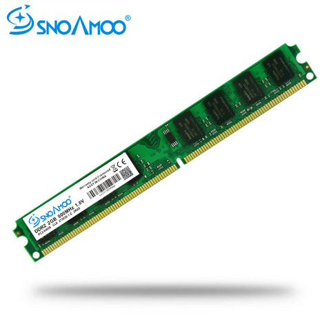 SNOAMOO-ordinateur de bureau-mémoire DDR2 d'occasion, 2 go de Ram, 800MHz, 667Mhz, PC2-5300U CL5, 240 broches, 1.8 V, mémoire pour ordinateur, Compatible Intel et AMD ► Photo 1/6