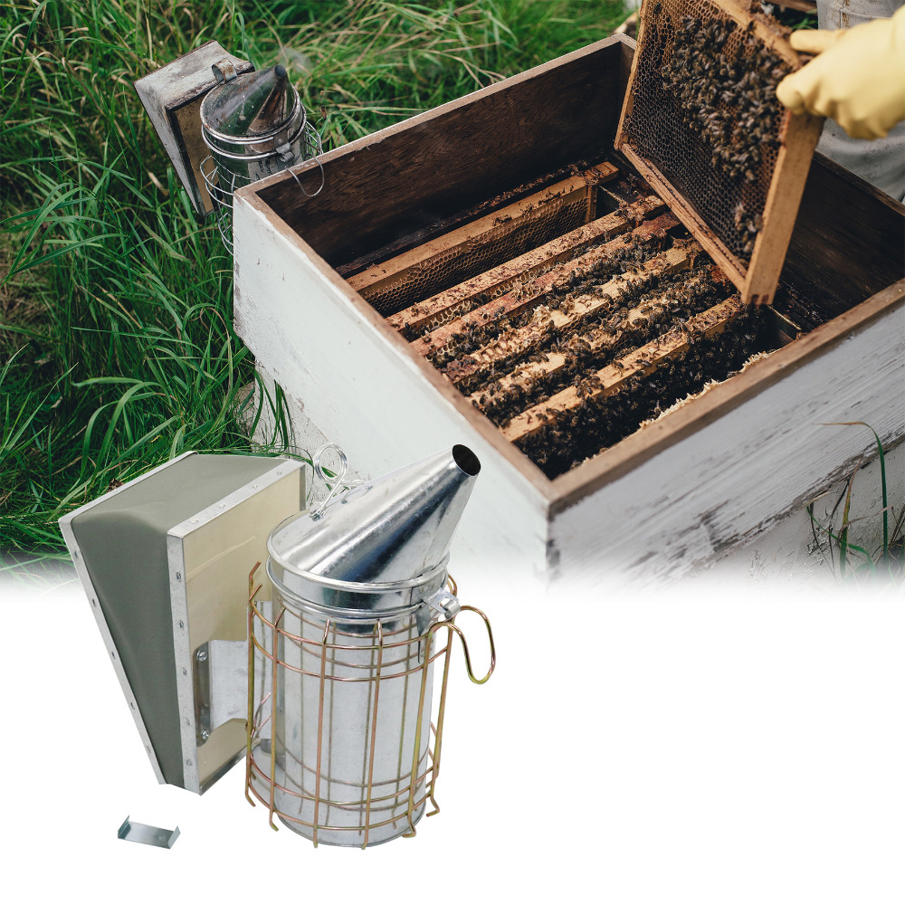Fumoir en acier inoxydable pour ruche, 1 pièce, fer galvanisé avec  Protection thermique, outil de nid d'abeille pour Apiculture, équipement d'apiculture  - AliExpress