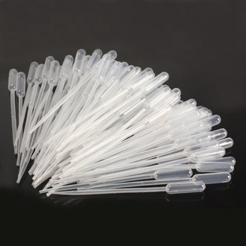 100 pièces 0.5ml Pipettes graduées compte-gouttes en polyéthylène ► Photo 1/4