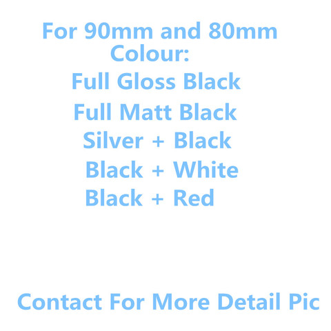 Badge de voiture ABS 3D chromé argent 80mm 90mm, blanc rouge brillant noir noir mat ► Photo 1/1
