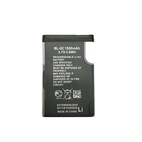 Batterie 1500mAh pour Nokia, 1 pièce, BL-5C, haute qualité, 1100, 1101, 1110, 1112, 1200, 1208, 1209, 1600, 1650, 2300, 3100, E50, E60, N70, N71, nouveauté ► Photo 1/1