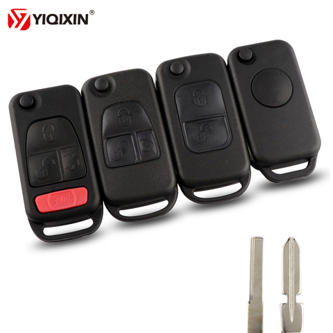 YIQIXIN-coque de clé télécommande, pliable, pour voiture Mercedes, pliable, pour modèles W168, W124, W202, W203, A C, E ML, C, CL, SL, SEL, SLK, E113 ► Photo 1/6