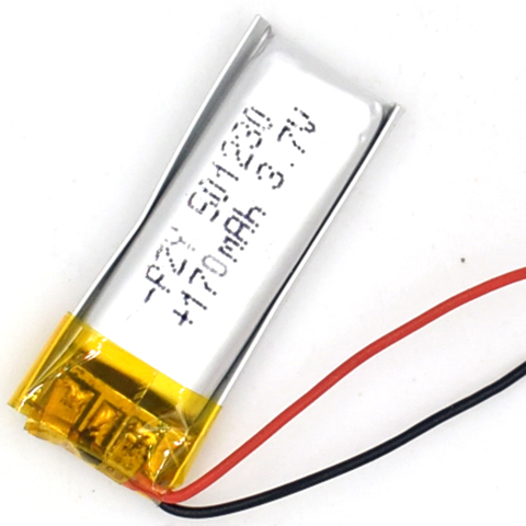 Batterie Rechargeable li-polymère 3.7, 170 V, 501230 mAh, pour GPS LED, Bluetooth, MP3 MP4 051230 ► Photo 1/6