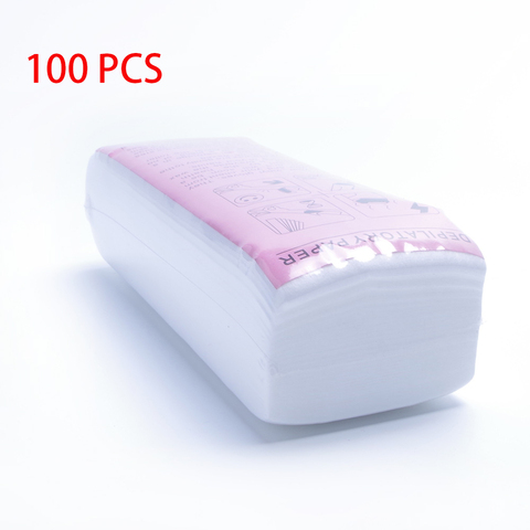 Bandes pour épilation à la cire dépilatoire, tissu corporel non-tissé, de haute qualité, en 100 pièces ► Photo 1/4