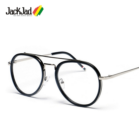 JackJad Mode Hommes Femmes Qualité L'aviation Vintage Style Plaine Lunettes Marque Lunettes Cadre UV Radioprotection Lunettes Cadre ► Photo 1/6