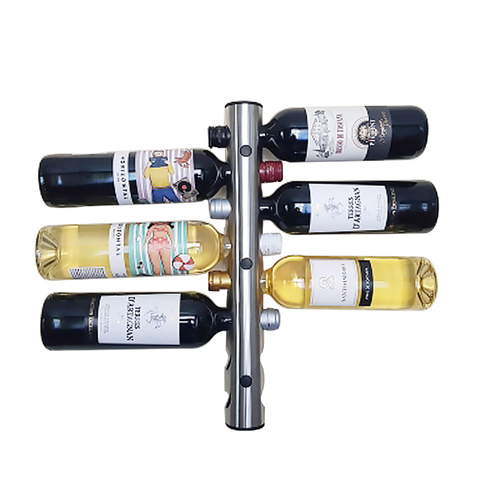 Porte-vins en acier inoxydable, accessoires pour Bar à vin mural, supports pour 12 et 8 bouteilles de cuisine ► Photo 1/6