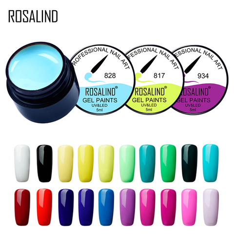 ROSALIND − vernis à ongles Gel UV à 142 couleurs pures, outil de manucure à bricolage-même, Nail Art, 5ml ► Photo 1/6