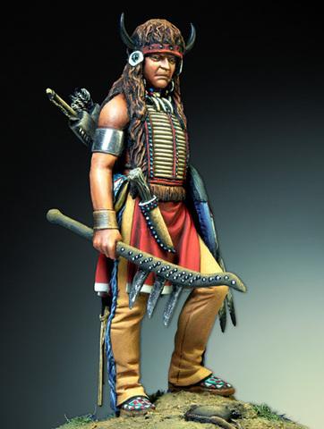 Guerrier Sioux amérindien autochtone 54mm ► Photo 1/1