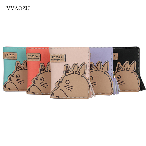 Mode Anime Totoro femme petit portefeuille femmes court mignon porte-monnaie en cuir PU filles dame portefeuilles à glissière porte-carte sacs d'argent ► Photo 1/6