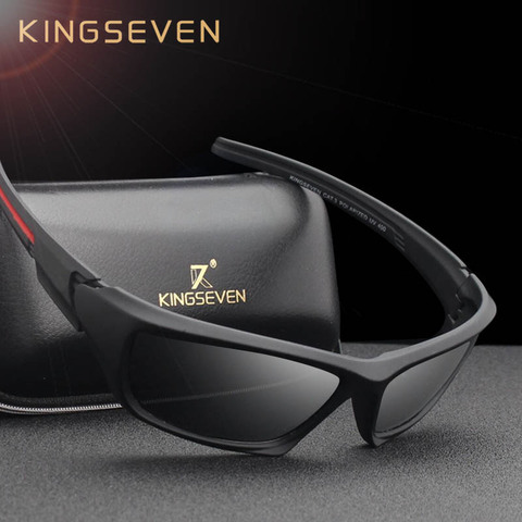 KINGSEVEN – lunettes de soleil polarisées pour hommes, marque de luxe, de styliste, Vintage, pour conduire, ombre UV400 ► Photo 1/6
