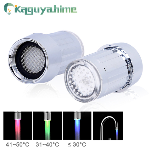 Kaguyahime LED robinet d'eau température RGB couleur robinet aérateur robinet d'eau lampe LED pour robinet de cuisine Grifo LED aérateur musluk ► Photo 1/6