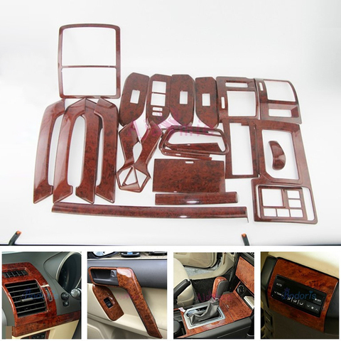 Kit de cadre de recouvrement de panneau en bois de couleur, accessoire de décoration pour voiture, pour Toyota Land Cruiser 2010 Prado LC150 FJ150, 2017 – 150 ► Photo 1/6