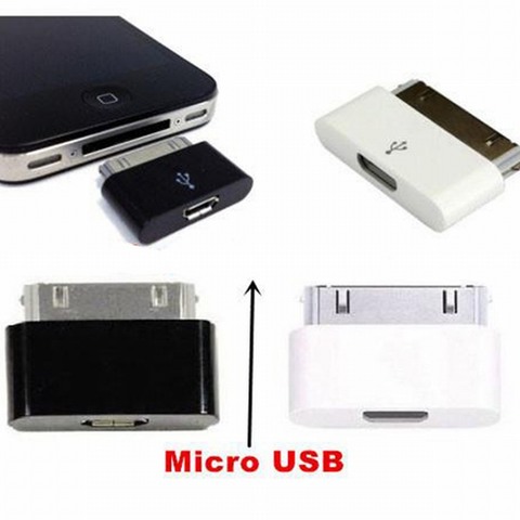 Antirr Micro USB femelle à 30 broches adaptateur de charge convertisseur câble chargeur adaptateur pour iPhone 4 4S iPad 1 2 3 accessoires #10 ► Photo 1/1