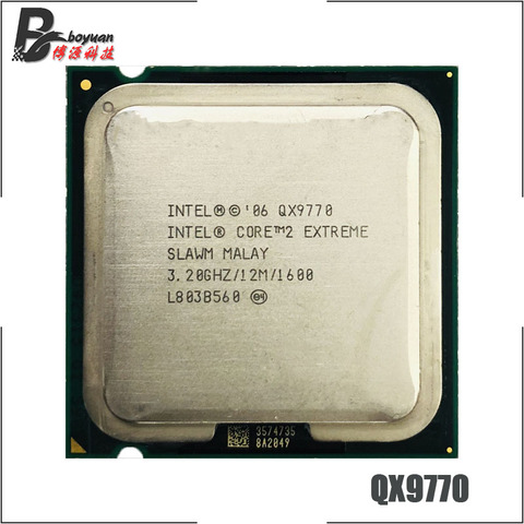Intel Core 2 Extrême QX9770 3.2 ghz Quad-Core CPU Processeur 136 w 1600 12 m LGA 775 ► Photo 1/1
