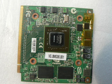 Carte graphique nVidia GeForce 5520 M GS MXM DDR2, 5520 mo, pour ordinateur portable Acer Aspire 4520, 7520G, 7720, 8400, 8400, 128, G86-630-A2 ► Photo 1/1