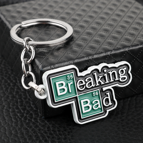 HEYu bijoux TV Breaking Bad BA BR porte-clés symbole chimique Heisenberg masque Walter Cosplay pendentif porte-clés porte-clés ► Photo 1/6