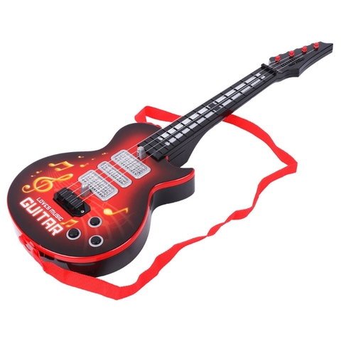 Nouveauté drôle guitare électrique jouet feu Rock Band musique guitare électrique Instruments de musique jouet éducatif enfants cadeaux ► Photo 1/6