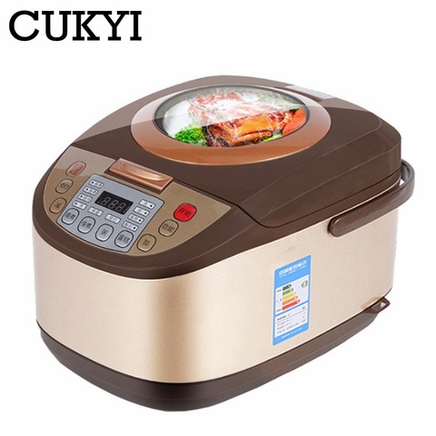 CUKYI-cuiseur à riz électrique 5L, appareil de cuisson à pression, chauffage des aliments, pour 2 à 8 personnes, Pot de ragoût et gâteau 24H EU US ► Photo 1/6