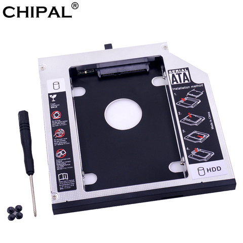 CHIPAL – caddie de disque dur en aluminium pour Lenovo ThinkPad, 12.7mm, SATA 3.0, 2.5 pouces, boîtier de disque dur, pour modèles T420, T430, T520, T530, DVD-ROM ► Photo 1/6