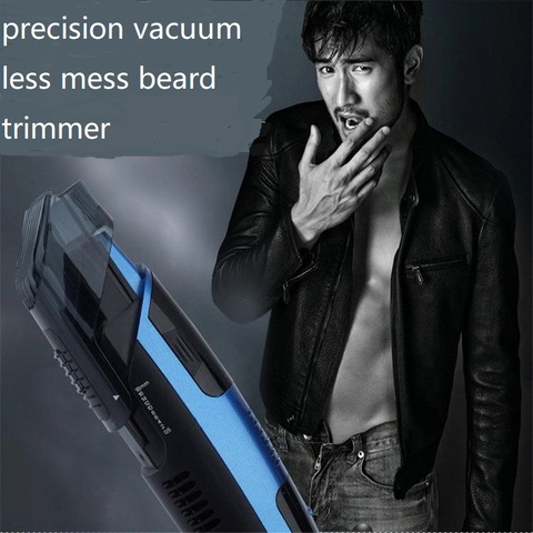 Tondeuse à barbe électrique sous vide pour hommes, rasoir de précision pour le visage, pour éliminer les poils, moustache, coupe-rasage ► Photo 1/6