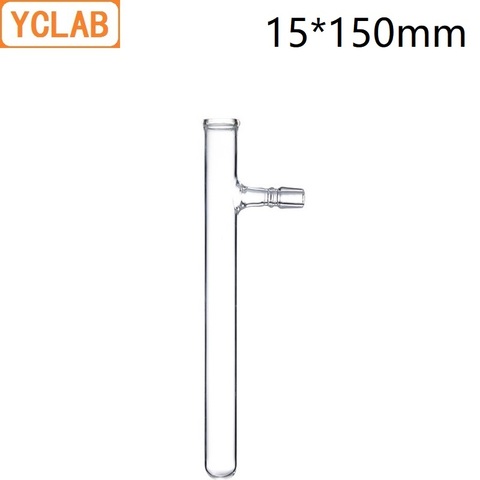 Ykab – Tube à essai en verre Borosilicate 150, 15x3.3mm, avec Tube latéral, gaz Simple, équipement de laboratoire chimique ► Photo 1/2