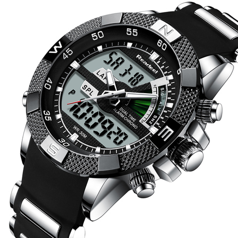 Montre à Quartz pour hommes, nouvelle montre de luxe Led, montre numérique militaire homme de Sport ► Photo 1/6