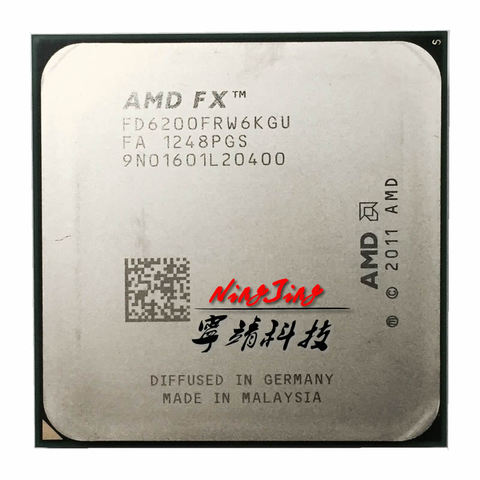 AMD FX-série 6200 FX 3.8 GHz Six-Core | FD6200FRW6KGU, prise de courant AM3 + ► Photo 1/1