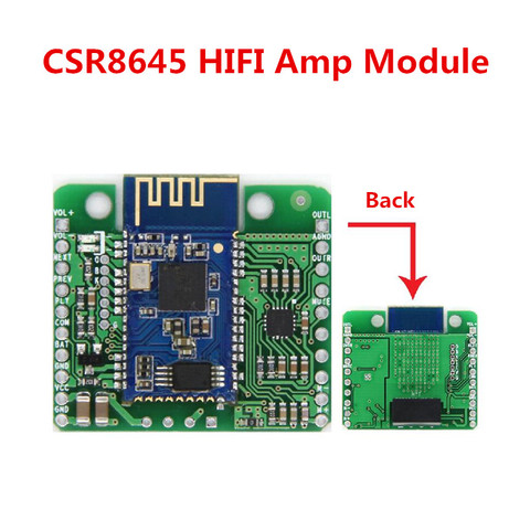 DC 12 V/5 V CSR8645 APT-X Sans Perte Musique Hifi Bluetooth 4.0 Récepteur Conseil Module Amplificateur pour Audio De Voiture amplificateur Haut-Parleur ► Photo 1/5