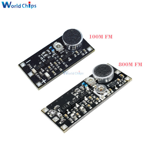 Module de carte de fréquence de Surveillance de Microphone sans fil d'émetteur de FM pour le condensateur réglable d'arduino 88-115MHz 80-110MHz ► Photo 1/6
