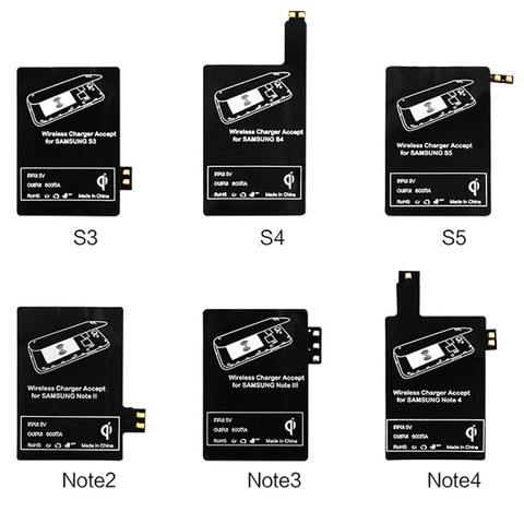 Récepteur de charge sans fil Qi ultra-mince, de haute qualité, pour Samsung Galaxy S5 i9600 S4 S3 Note 4 3 2, nouveau ► Photo 1/6