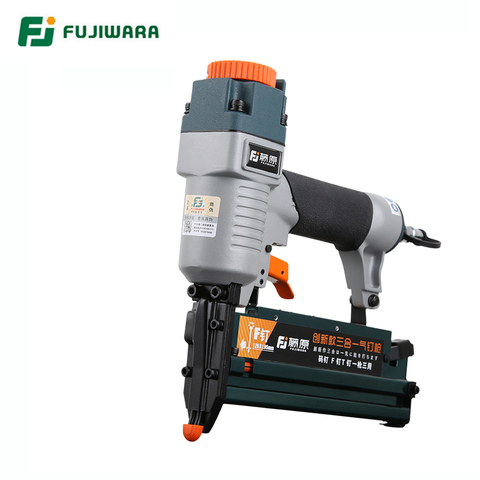 FUJIWARA – agrafeuse pneumatique 3 en 1, agrafeuse à Air F10-F50, T20-T50, 440K, pour le travail du bois, décoration de la maison, bricolage ► Photo 1/4