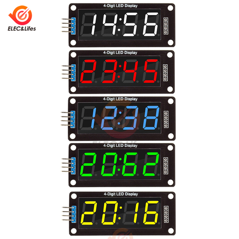 Module affichage LED numérique à 4 chiffres TM1637 pour Arduino I/O 7 segments, horloge de 0.56 pouces, Tube rouge, vert, bleu, Pack de carte de pilote série ► Photo 1/6