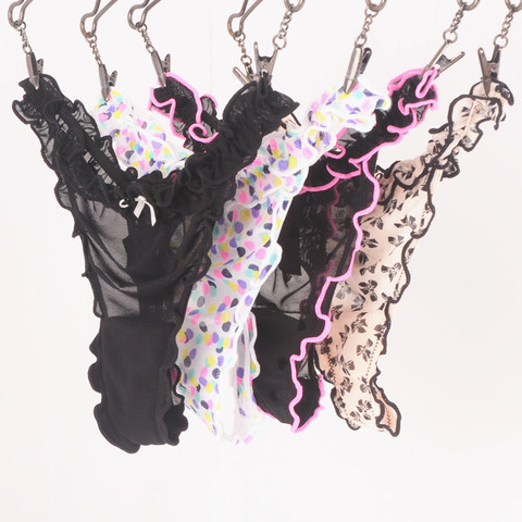 2 pièces string Sexy g-strings tongs femmes sous-vêtements transparents intimes Sexy culottes femme caleçon offre spéciale ► Photo 1/6