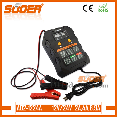 Suoer【chargeur de batterie 12V 24a, chargeur de batterie solaire au plomb pour voiture (A02-1224A) ► Photo 1/1