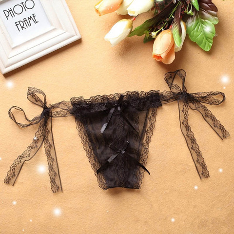 Nouvelles femmes Sexy ouverture entrejambe culotte dames dentelle transparente femme slips tongs G-string Lingerie Sexy sous-vêtements femmes ► Photo 1/6