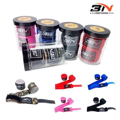 BNPRO 2 pièces/rouleau largeur 3 M/5 M Nylon MMA Muay Thai bandages de boxe pansement poignet protecteur soutien Arts martiaux Taekwondo DBO ► Photo 1/6