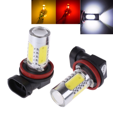 2 pièces blanc H8 lampe H11 LED COB ampoule voiture Auto phare conduite antibrouillard 12V DC avant antibrouillard ► Photo 1/6
