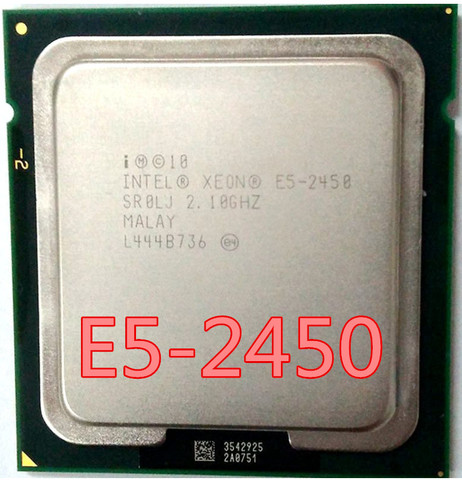 Intel Xeon E5 2450 SR0LJ, 2.1GHz, 8 cœurs, 20M LGA1356, E5-2450, processeur d'unité centrale, E5-2450 ► Photo 1/1