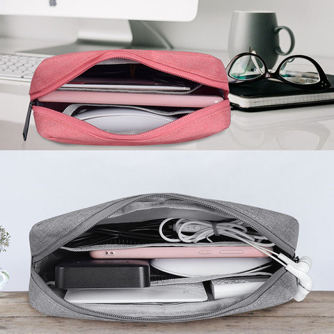 Organisateur de gadgets, accessoires numériques portables, rangement de voyage, sac de rangement pour gadgets chargeur de câble USB mallette de rangement ► Photo 1/6