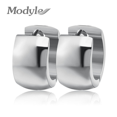 Modyle 316L acier inoxydable oreille cerceau boucles d'oreilles mode femmes hommes 7mm de large Style Punk petites boucles d'oreilles bijoux en gros ► Photo 1/6